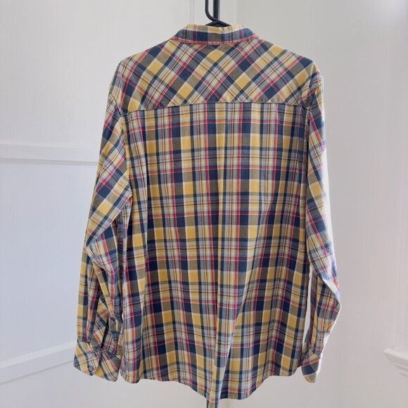 Men's Horny Toad Mojo Plaid Organic Cotton Flannel L/S Button Down Shirt Size L - Picture 2 of 5